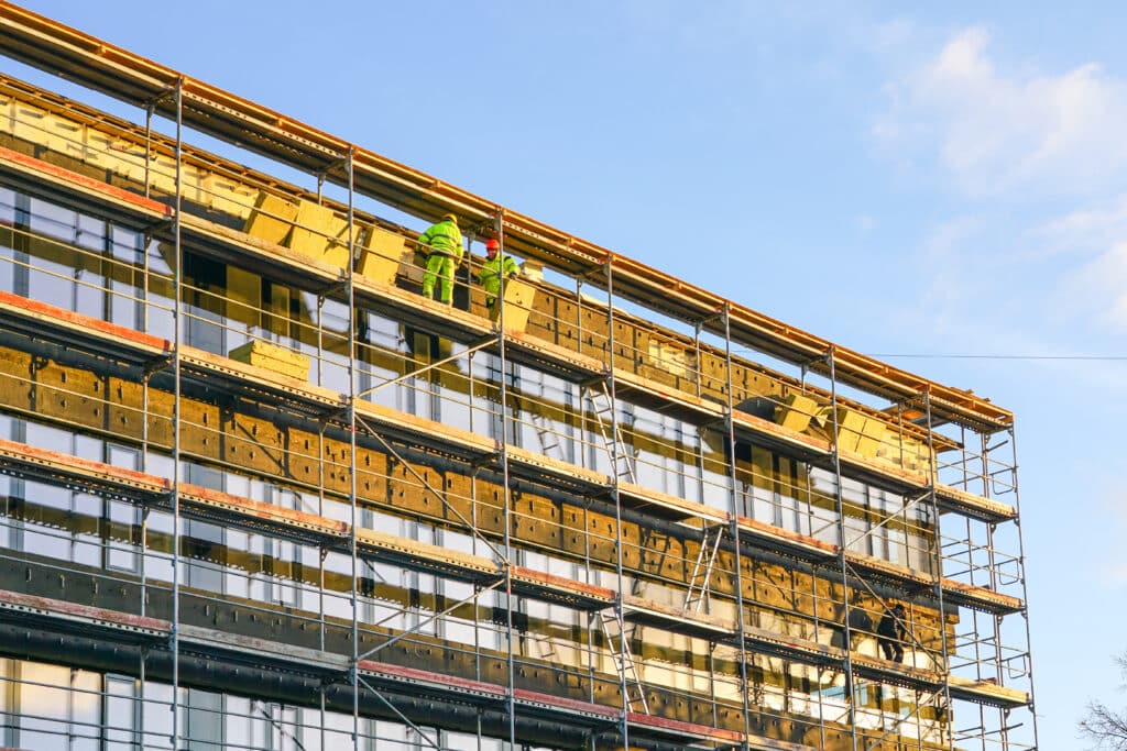 Photo de la rénovation énergétique d'un bâtiment tertiaire